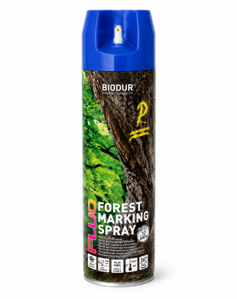 Aerozoliniai miško ženklinimo dažai BIODUR, fluo mėlyni, 500 ml